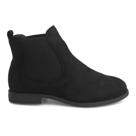 Wildleder Booties Jodhpur Stiefel B2814-KB Schwarz