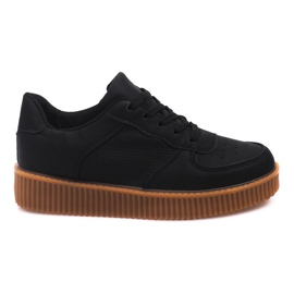 Creepers Stiefel auf Plattform B3136B-SP Schwarz