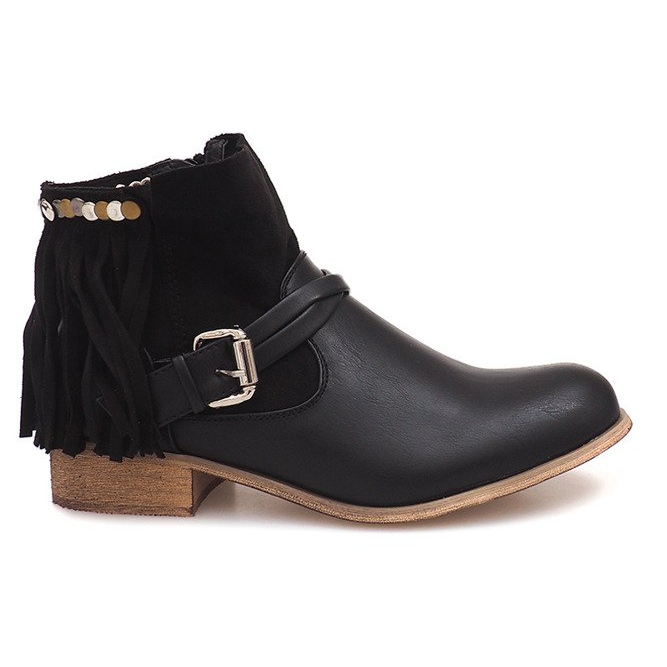 Verziert mit Stiefeln 341-PA Schwarz