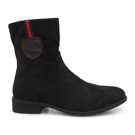 Wildleder Stiefeletten Jodhpur PT9853 Schwarz