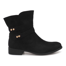 Wildleder Booties Jodhpur Stiefel SG803 Schwarz