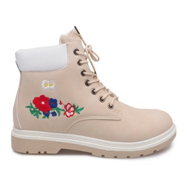 Isolierte Holzstiefel SJ669-5 Beige