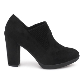 Wildleder Booties On A Post 6-232 Schwarz
