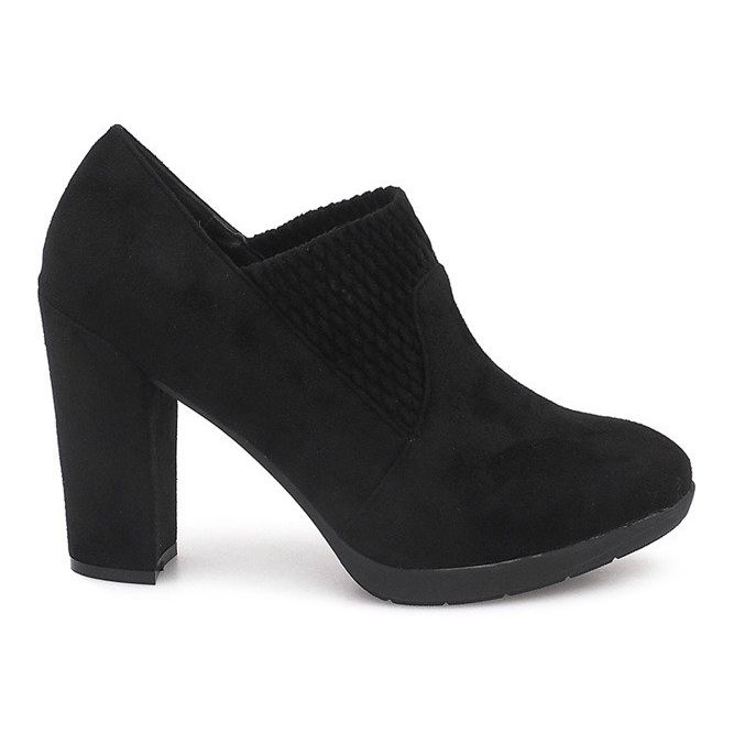 Wildleder Booties On A Post 6-232 Schwarz