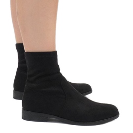 Wildleder Booties Jodhpur XQ99 Schwarz