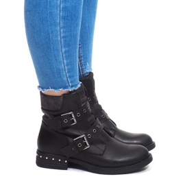 Warme Stiefel mit Schnalle M170 Schwarz