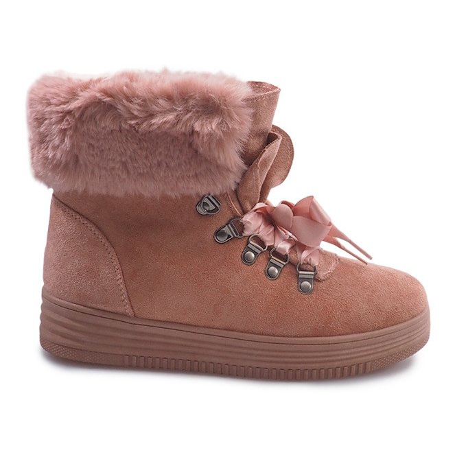 Stiefel mit Fell 8898 Rosa