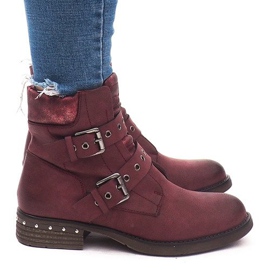 Warme Stiefel mit Schnalle M170 Winny rot