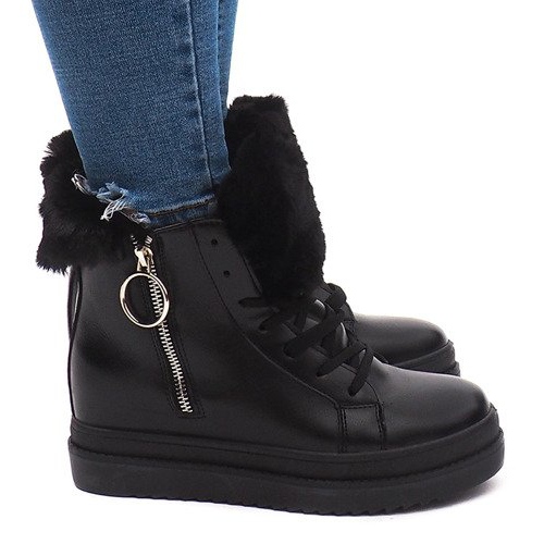 Warme Turnschuhe SJ665-1 Schwarz