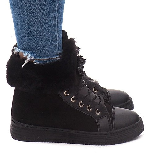 Warme Sneaker KB-045 Schwarz