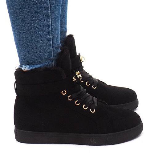 BM Warme Sneaker BOK-1122 Schwarz