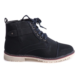 Hochgewärmte Schnürschuhe M589 Granat marineblau