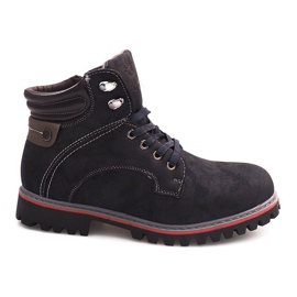 Warme Stiefel A177-17 Marineblau