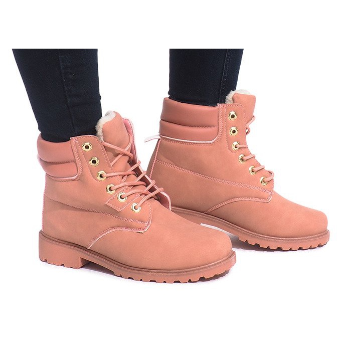 Warme Timber Stiefel KS-17 Pink rosa