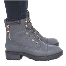 Warme Stiefel B9817-KB Grau