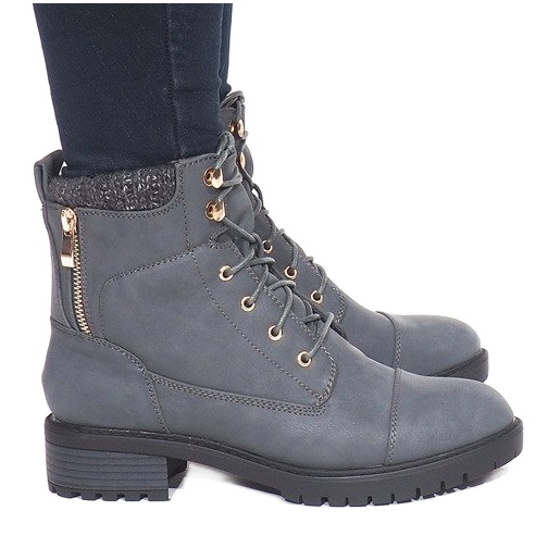 Warme Stiefel B9817-KB Grau