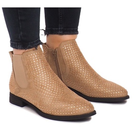 Wildleder Stiefeletten Jodhpur 1510 Beige