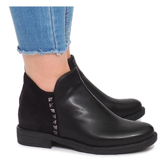 Stiefel mit Reißverschluss WW070A Schwarz