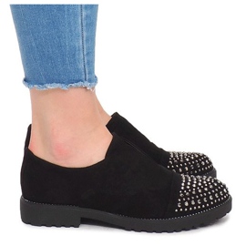 Modische Schuhe mit Nieten 22-2 Schwarz