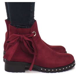 Wildlederstiefel DR1798-64 Burgund rot