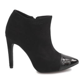 Stiefel mit hohem Absatz Wildleder 1131-5 Schwarz