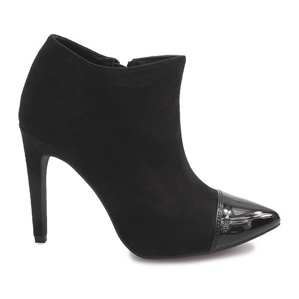 Stiefel mit hohem Absatz Wildleder 1131-5 Schwarz