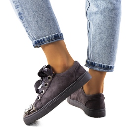 Reich verzierte Sneakers 6192 Grau