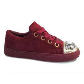 Reich verzierte Sneakers 6192 Rot