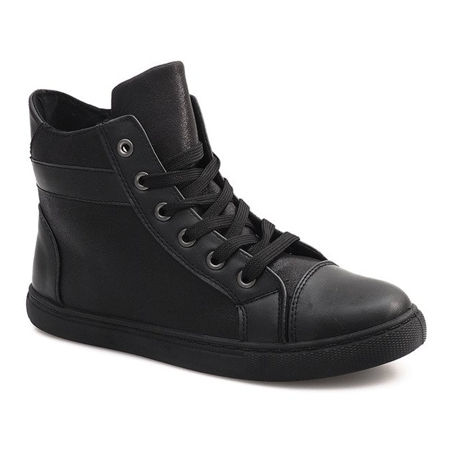 High Shiny Sneakers TL510-1 Schwarz