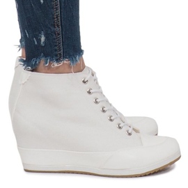 Weiße Keil Turnschuhe Capucine Material