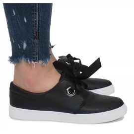 Schwarze Sneakers mit Schleifen Lou