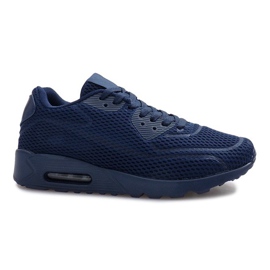 Marineblaue Mesh-Sportschuhe