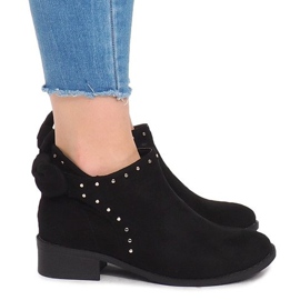 Wildlederstiefel mit Reißverschluss LL230 Schwarz