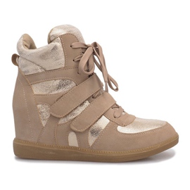 Beige Keilsneaker 1628