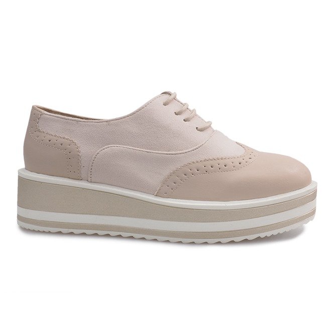 Beige Schnürschuhe von Paulette