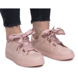 Rosa Sneaker mit Samantha-Schleifen