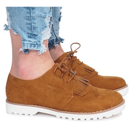 Camel Loafer mit Crushing Hard Fransen braun