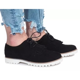 Schwarze Loafer mit Fransen von Crushing Hard