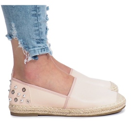 Rosa Espadrilles mit Dolita-Nieten