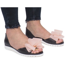 Meliski Flower City schwarze Sandalen