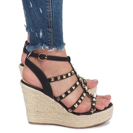 Schwarze Keilsandaletten von Mood Espadrilles