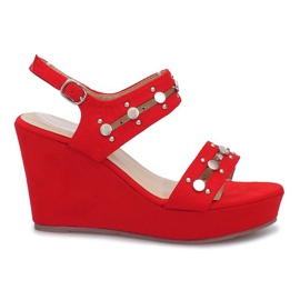 Rote Keilsandaletten Give it Up