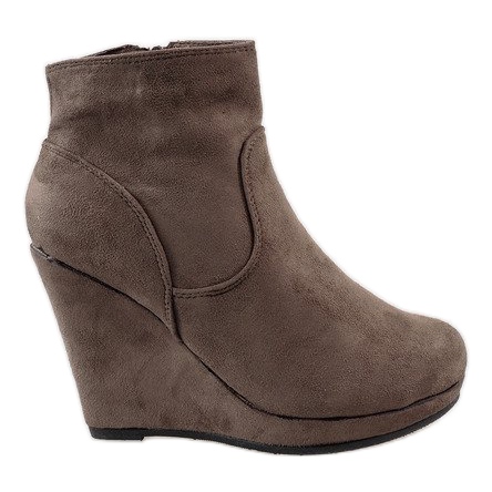 Wildlederstiefel On Wedge 122D Braun