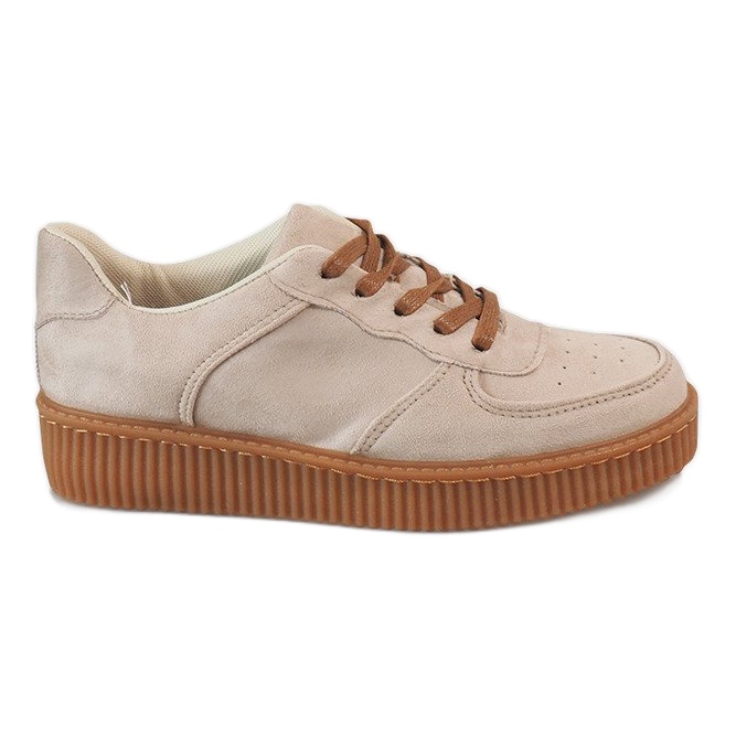 Beige Creeper zum Schnüren 7-K3568B