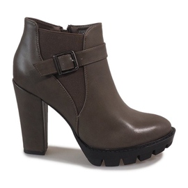 Khaki Stiefel am Pfosten FP002 mehrfarbig grün