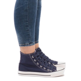 Marineblaue hohe Sneakers TL03