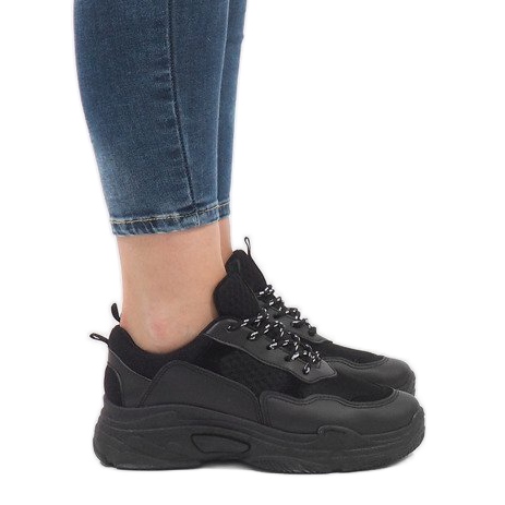 Schwarze modische Sportschuhe 1801