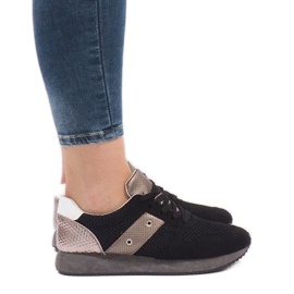 Schwarze Sport-Sneaker mit Mesh 5510-1