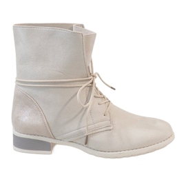 Beige Wildlederstiefel 1606-53