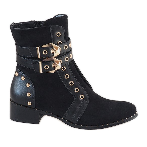 Schwarze Wildlederstiefel 9243